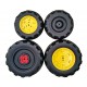 Set Ruota DX e SX Anteriore e Posteriore JD Ground Force - Peg Perego